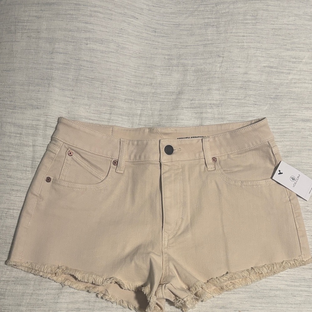 Volcom Women's Cream Jean Shorts
